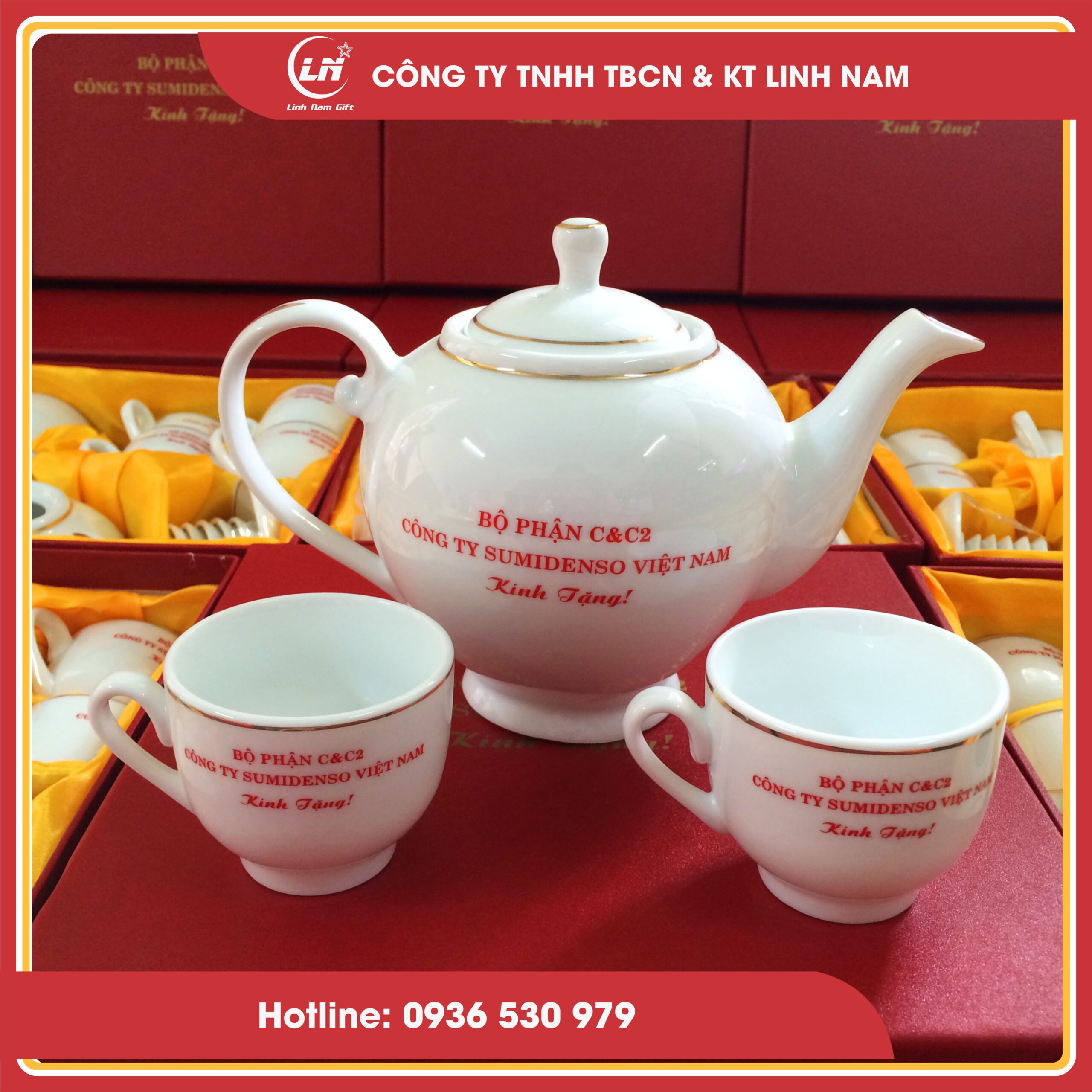 Bộ Ấm chén sứ 03