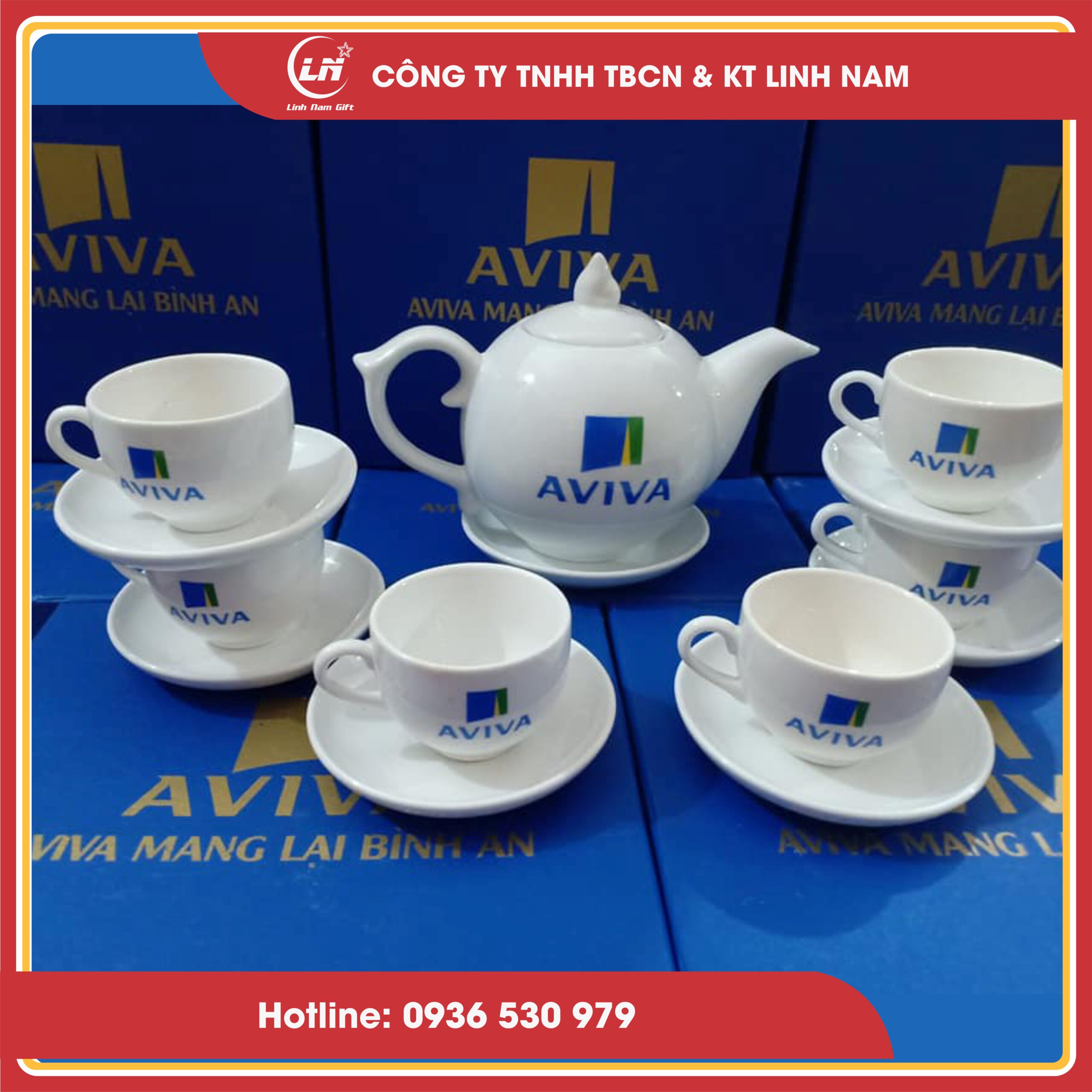 Bộ Ấm chén sứ 04