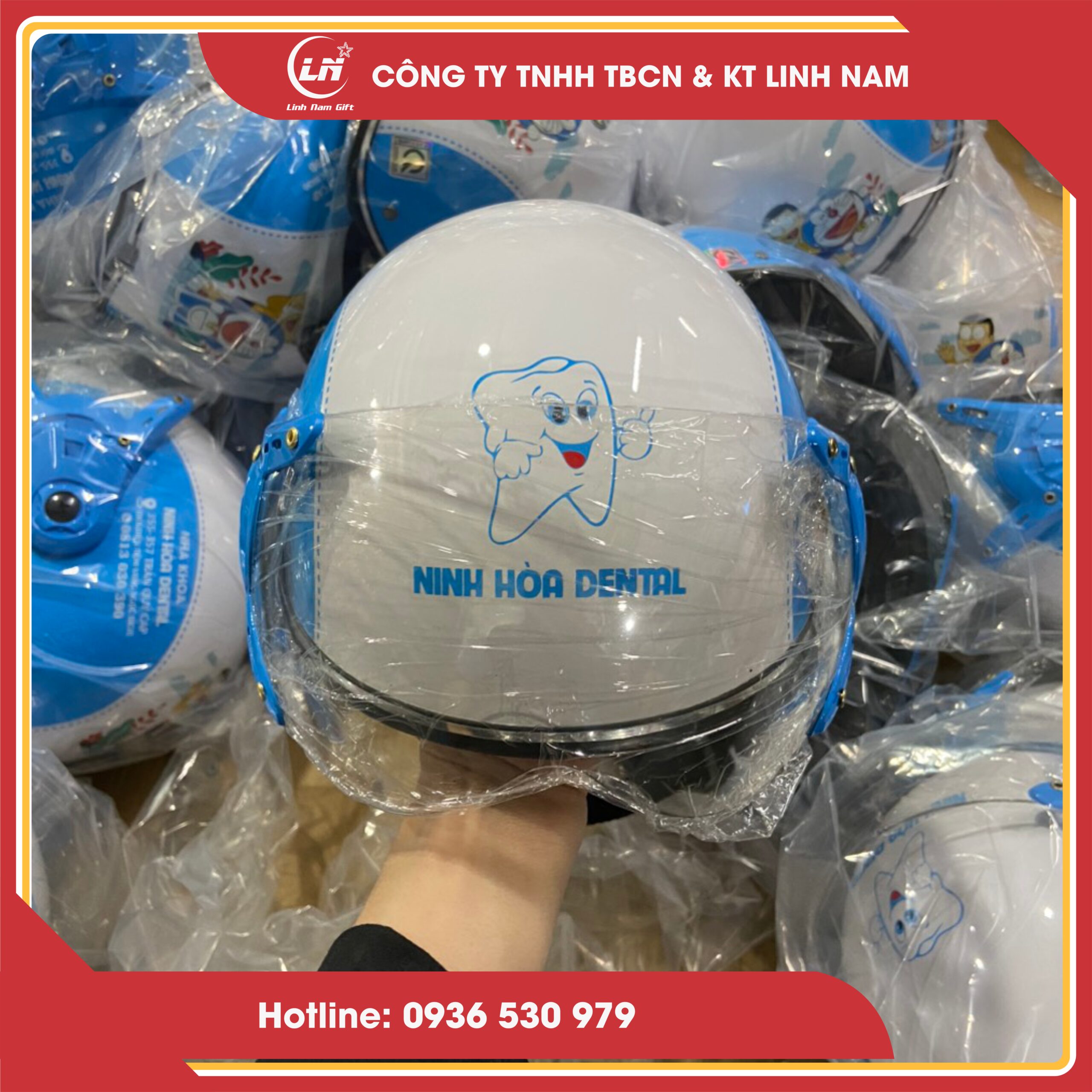 mũ bảo hiểm trẻ em in logo theo yêu cầu