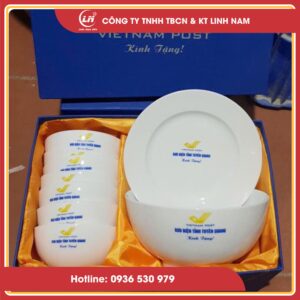 in bộ bát đĩa quà tặng