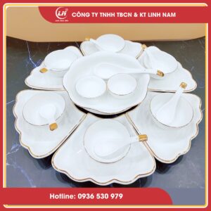 bộ bát đĩa quà tặng in logo