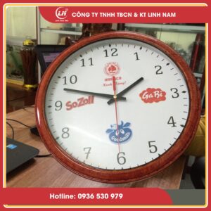 in logo lên đồng hồ treo tường