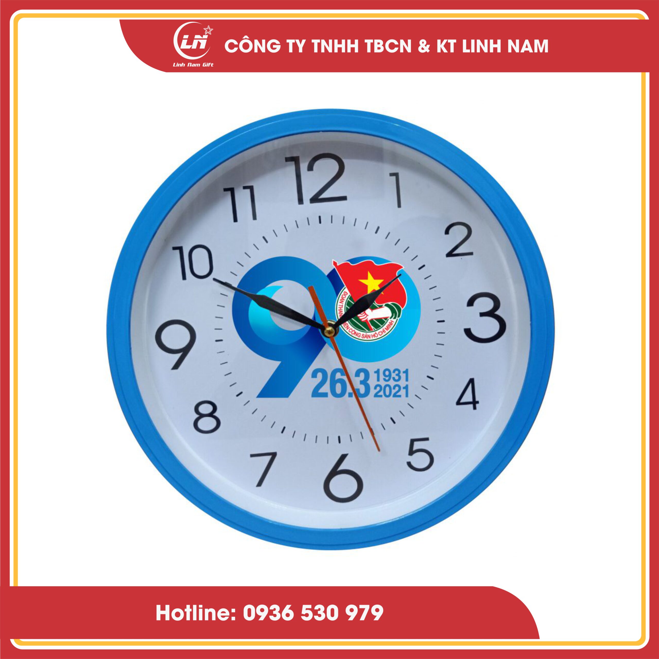 Đồng hồ in logo – Quà tặng đại hội Đoàn