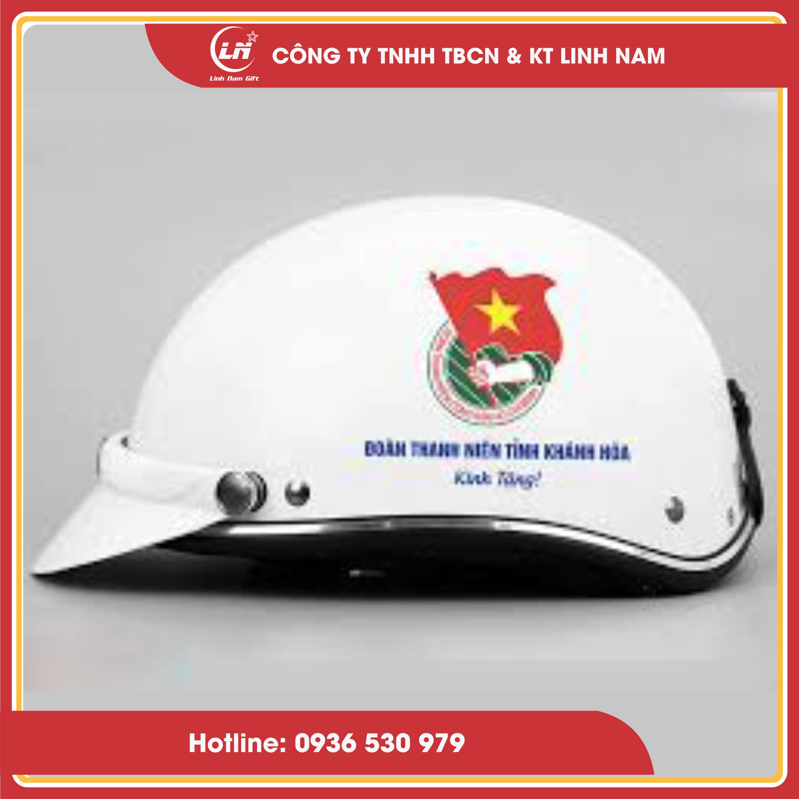 Mũ bảo hiểm in logo – Quà tặng Đại hội Đoàn