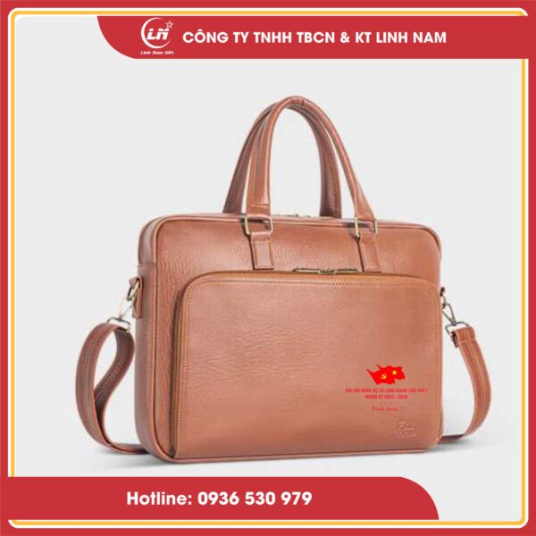 cặp da đẹp in logo đại hội đảng